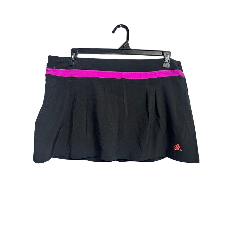 Adidas Performance Climalite Tennis Skort Black‎ Magenta Pink Womens XL New